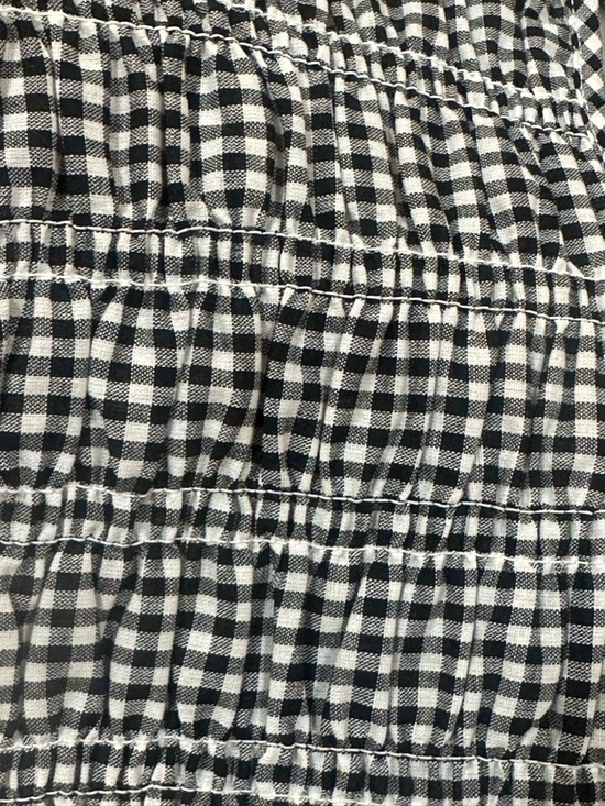 NWT Lotus & Lavender Black & White Sleeveless Gingham Smocked Ruffle Top XL NWT - Picture 11 of 11